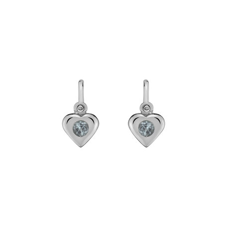 Children's earrings with Topaz Eternal Love