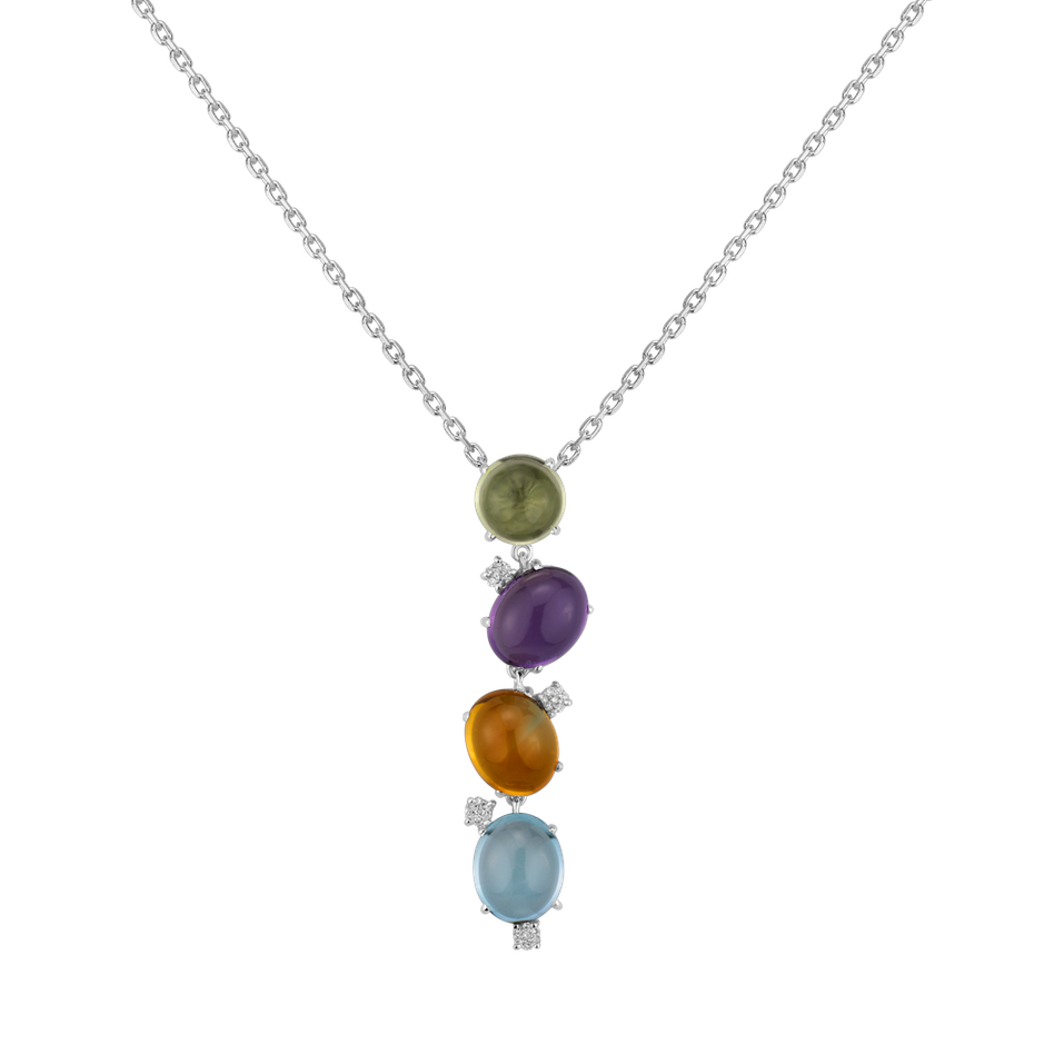 Diamond pendant with gemstones Aromatic Performance