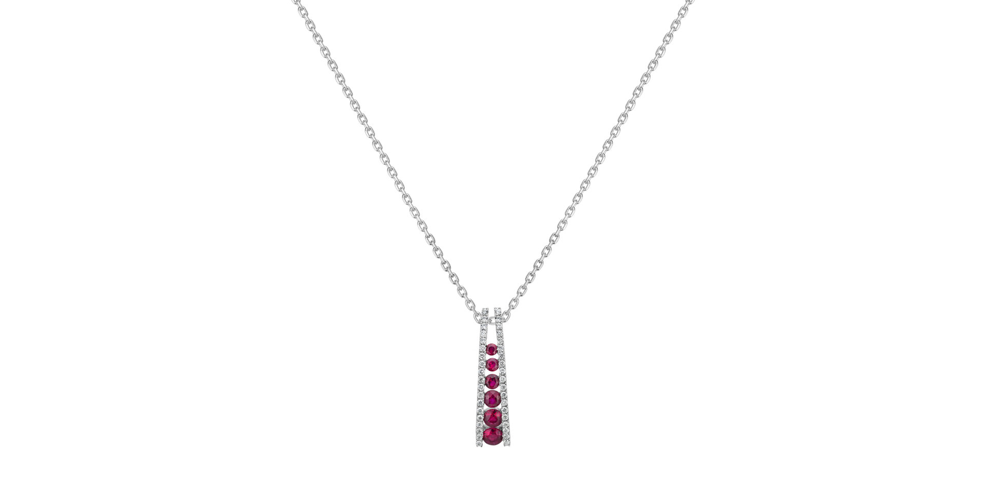 Diamond pendant with Ruby Kalluse