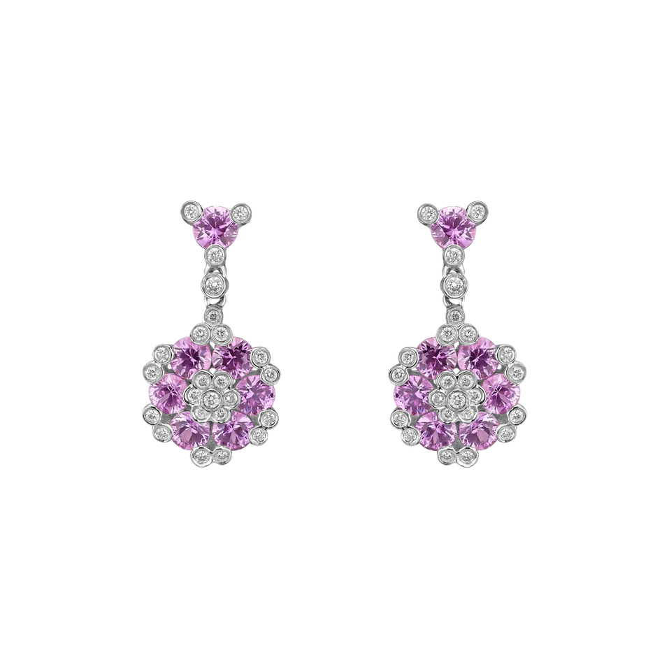 Diamond earrings and Sapphire Jocelyn