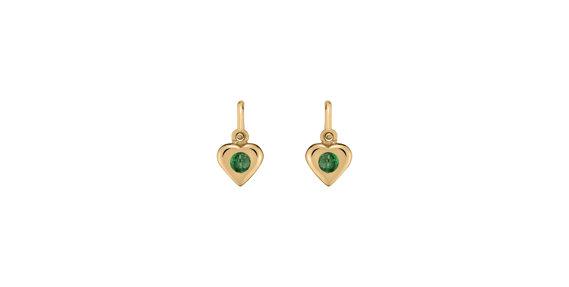 Children's earrings with Emerald Eternal Love