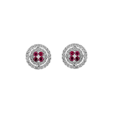 Diamond earrings and Ruby Susanna