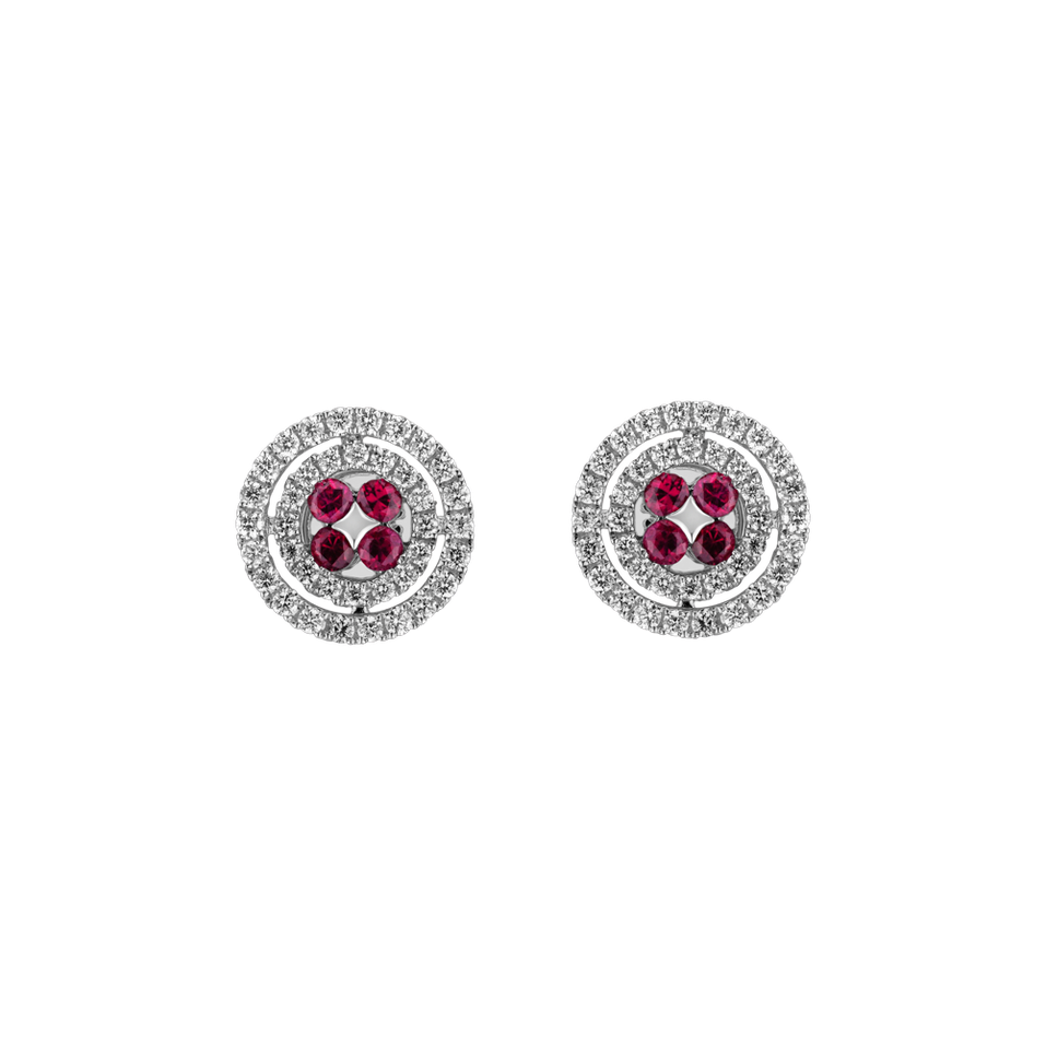 Diamond earrings and Ruby Susanna