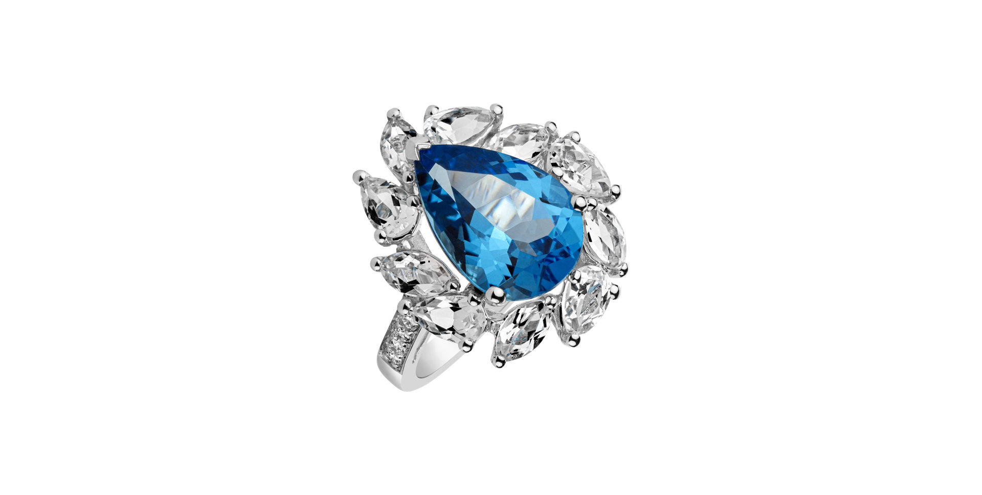 Diamond ring with Topaz Fatidique