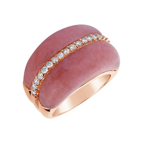 Diamond ring with Opal Hattie