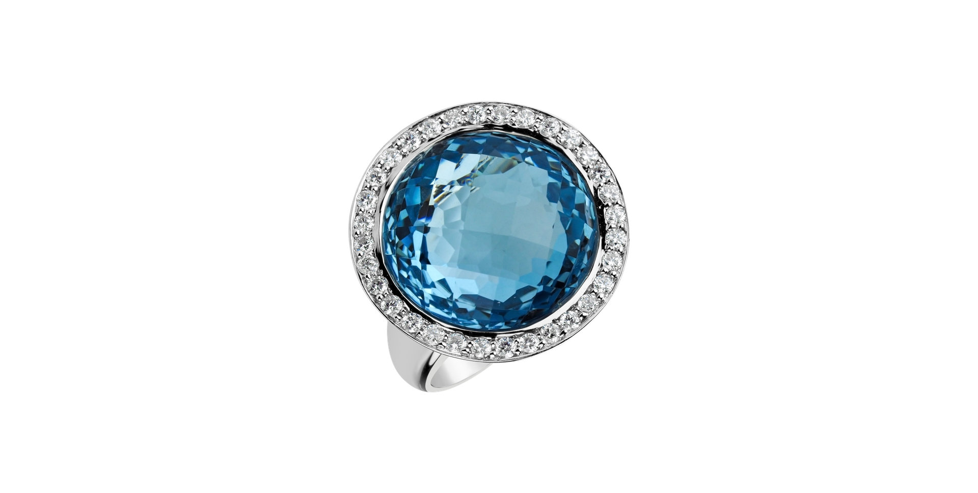 Diamond ring with Topaz Laith
