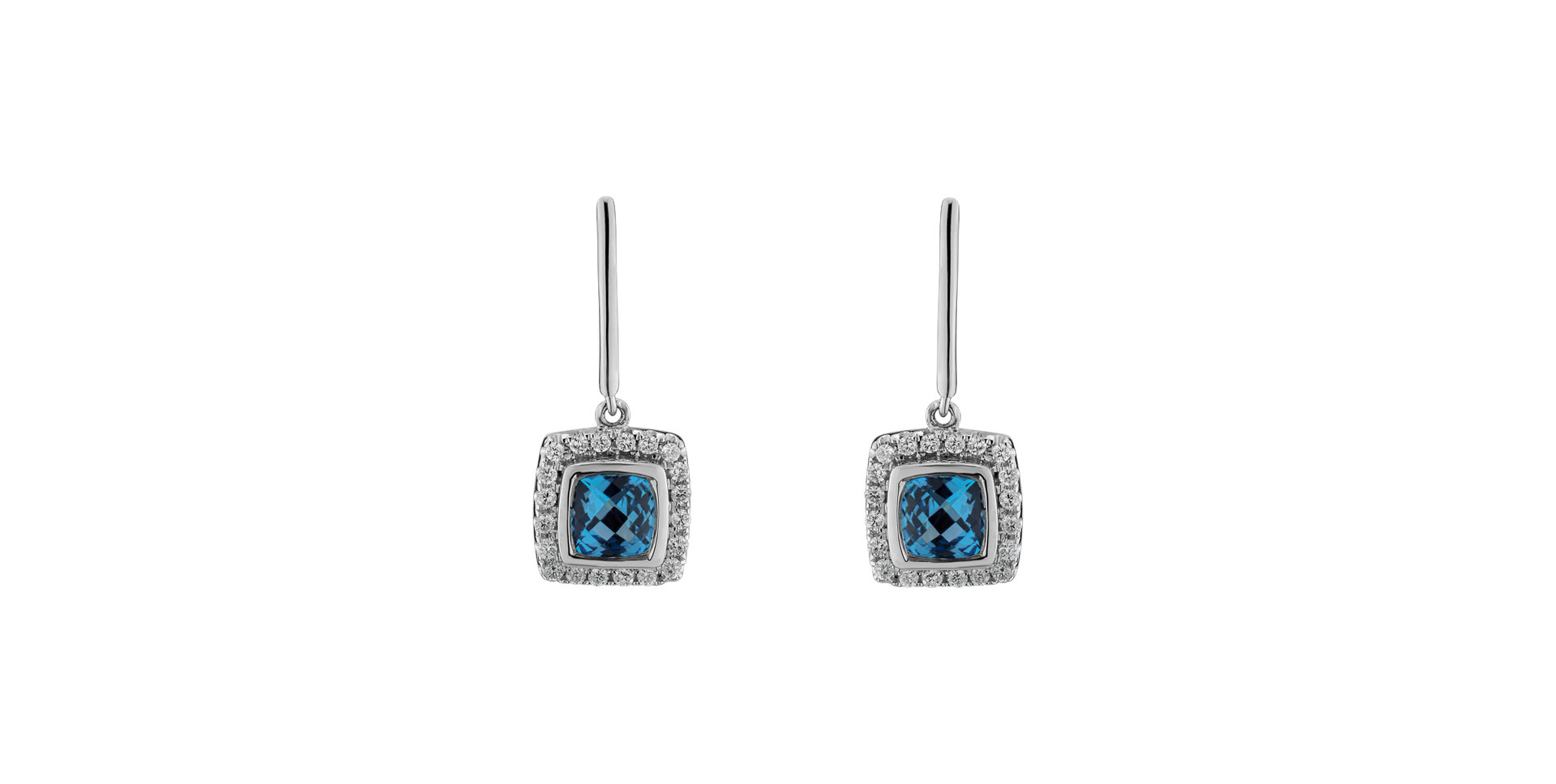 Diamond earrings with Topaz Morcant