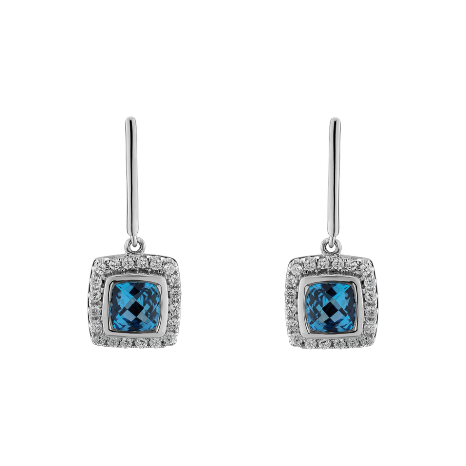 Diamond earrings with Topaz Morcant