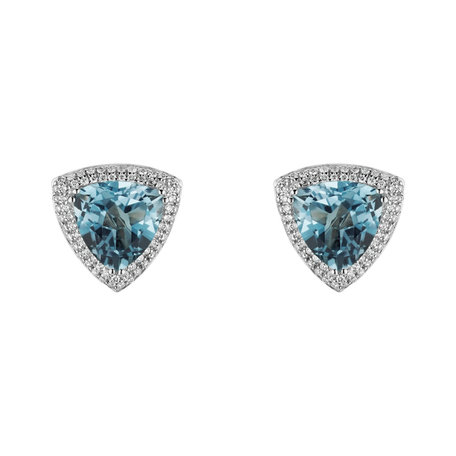 Diamond earrings with Topaz Circe