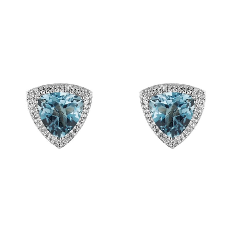 Diamond earrings with Topaz Circe