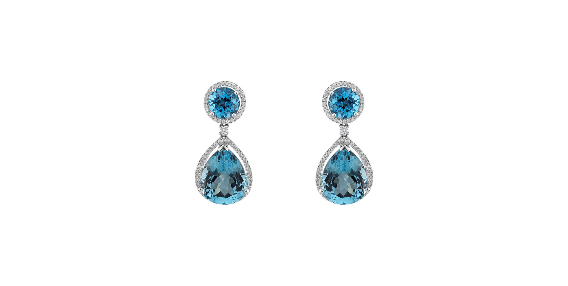Diamond earrings with Topaz Vedas
