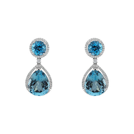 Diamond earrings with Topaz Vedas