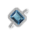 Diamond ring with Topaz Queen of Time2