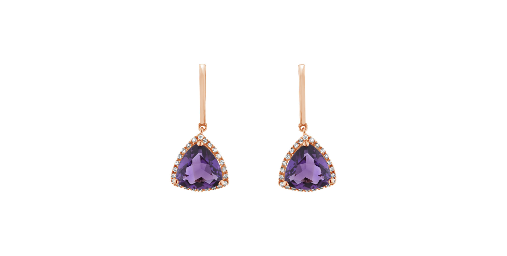 Diamond earrings with Amethyst Ambitious Project