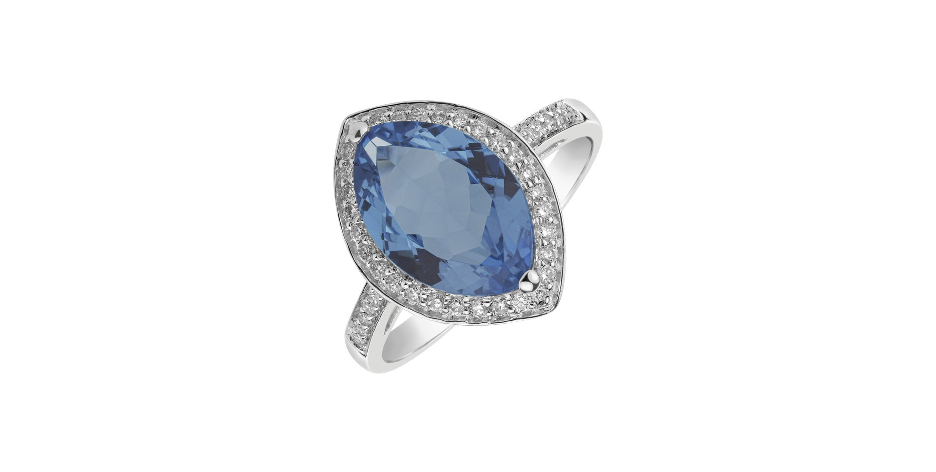 Diamond ring with Topaz Alluring Taste