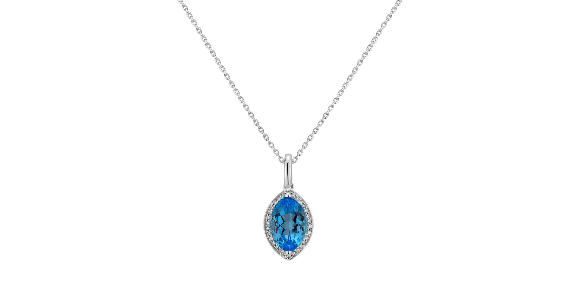 Diamond pendant with Topaz Divine Myth
