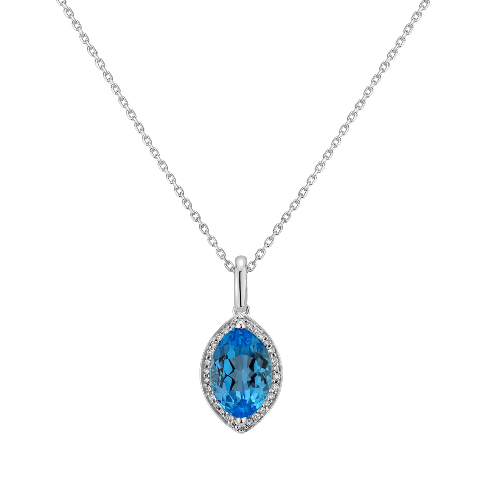 Diamond pendant with Topaz Divine Myth