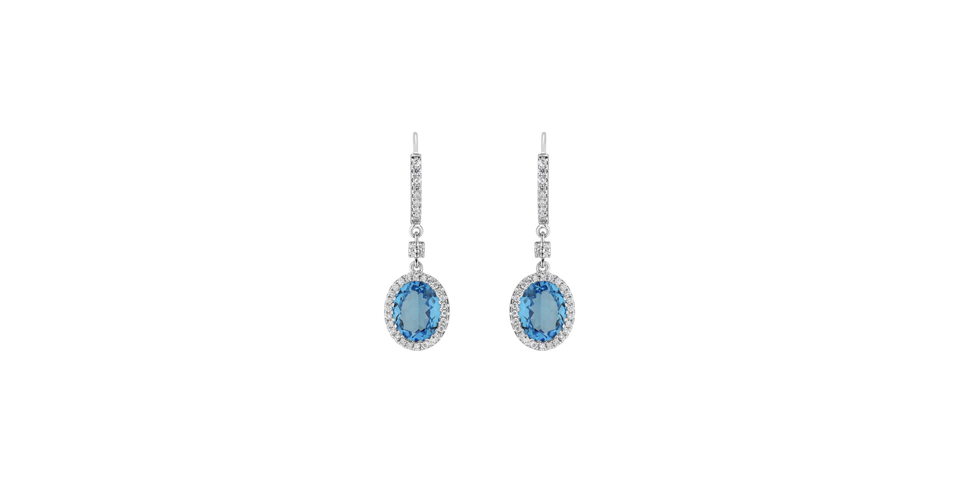 Diamond earrings with Topaz Strayer