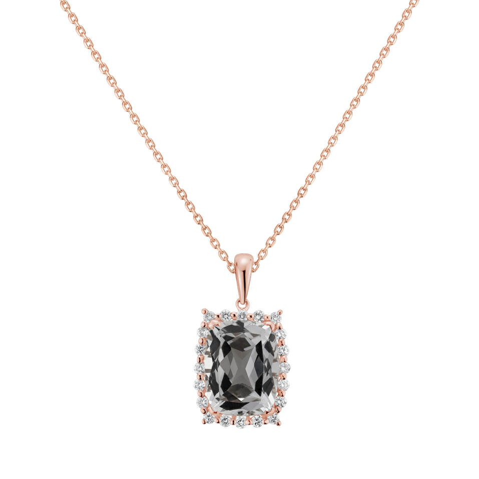 Diamond pendant with Topaz Abdon