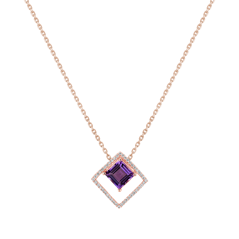 Diamond pendant with Amethyst Vital