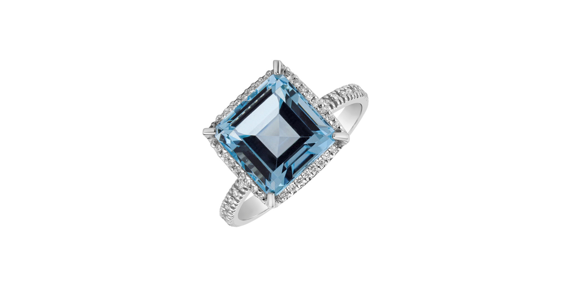 Diamond ring with Topaz Perfect Paradox