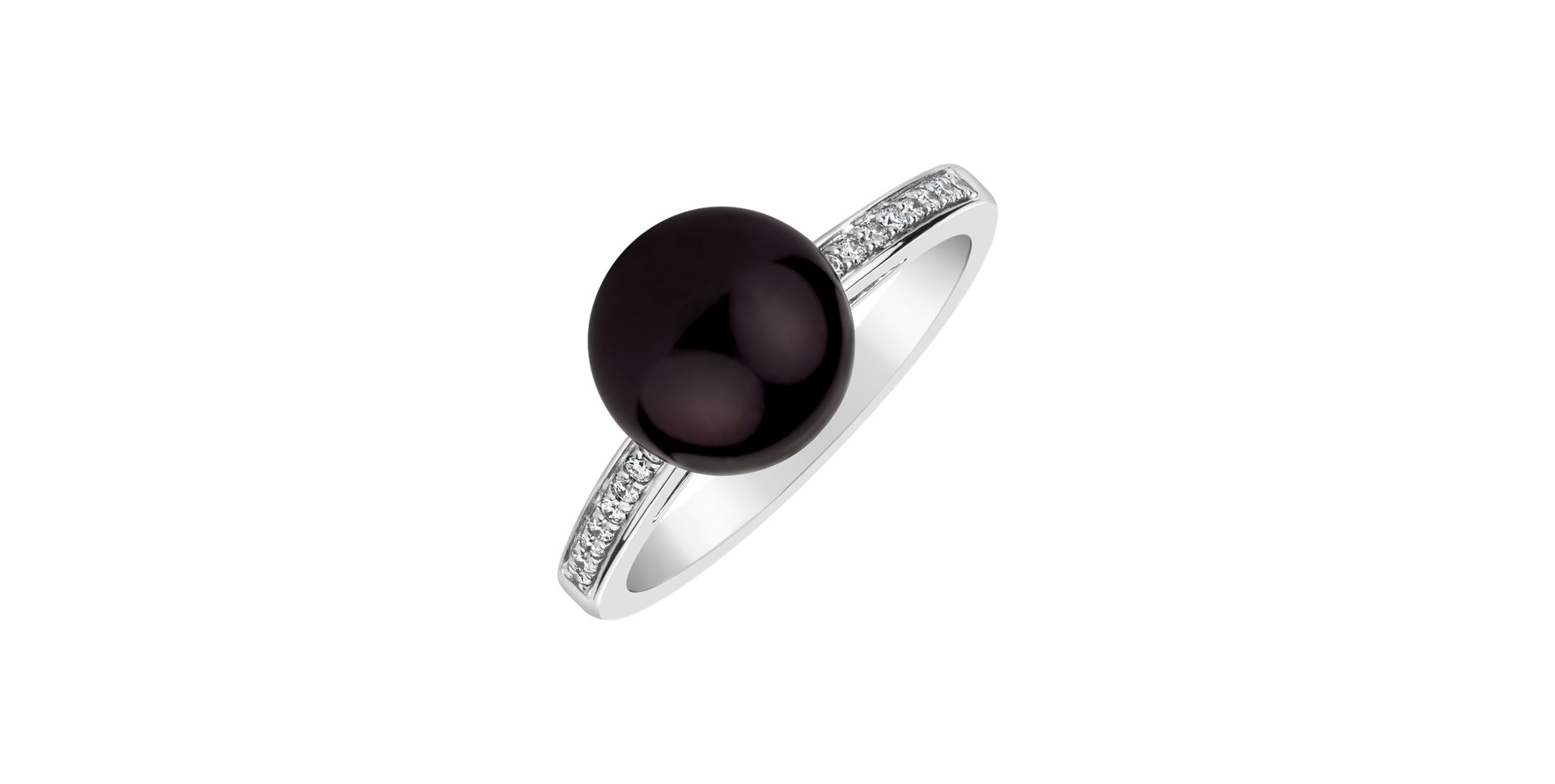 Diamond ring with Pearl Sea Grace