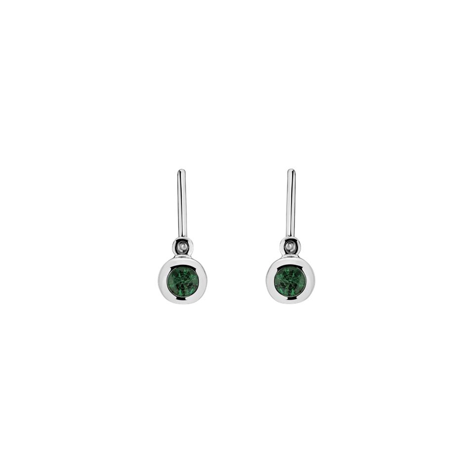 Earrings with Emerald Little Treasure