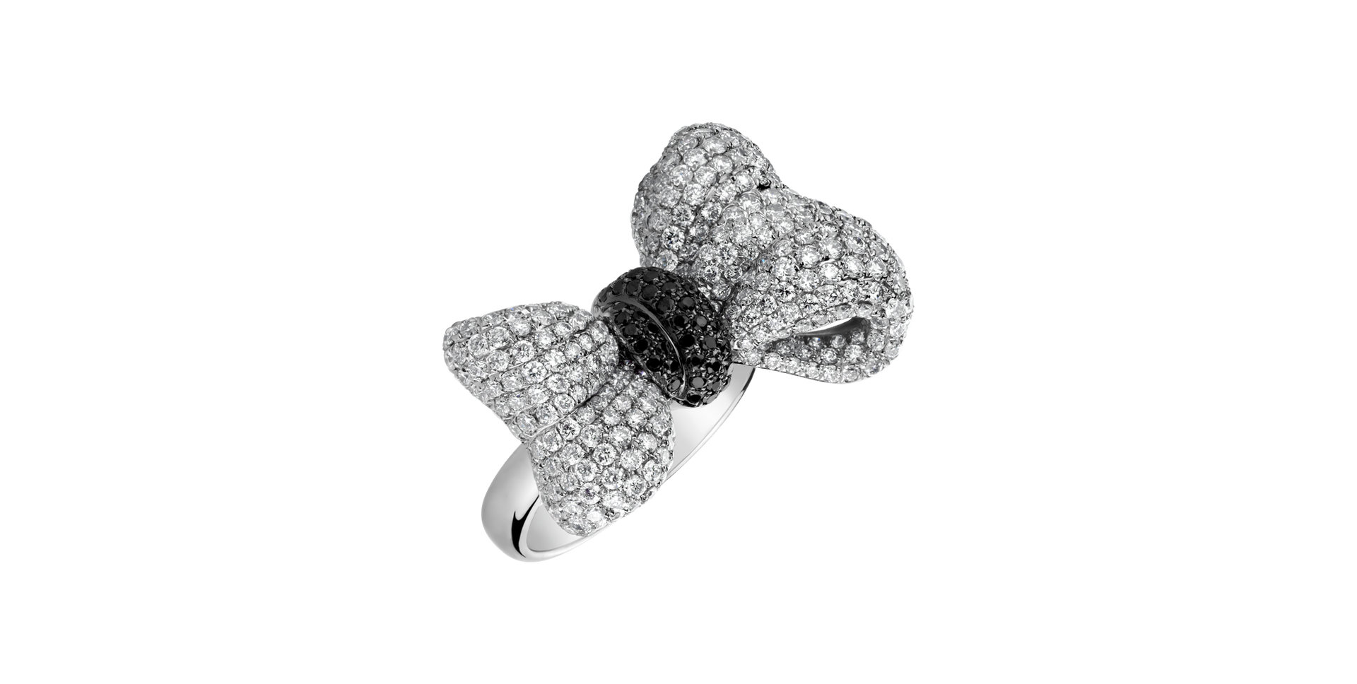 Ring with black and white diamonds Sheyla