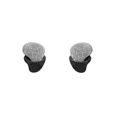 Earrings with black and white diamonds Exclusive Alchymist