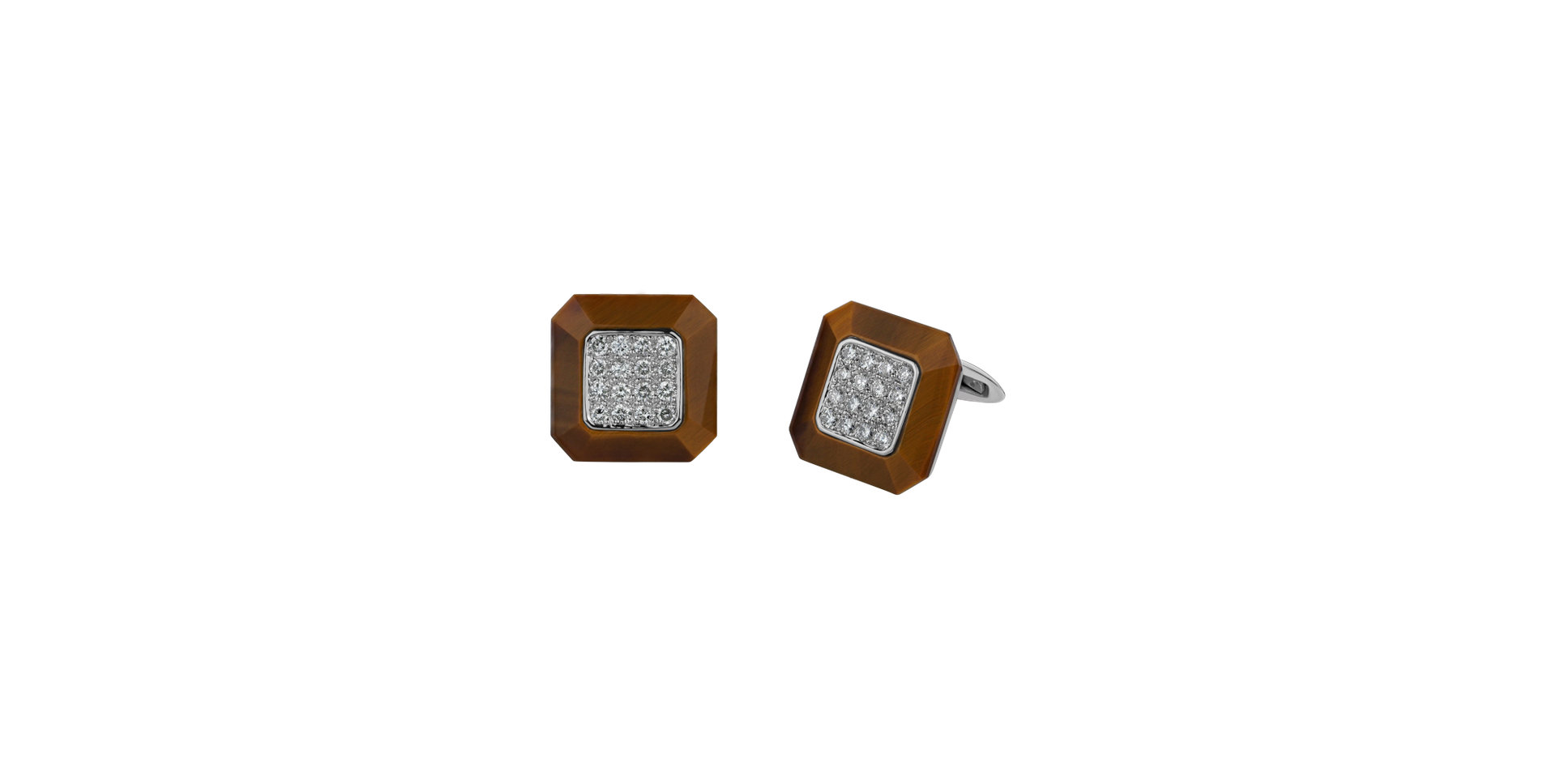 Diamond Cufflinks with Tiger Eye Quentin