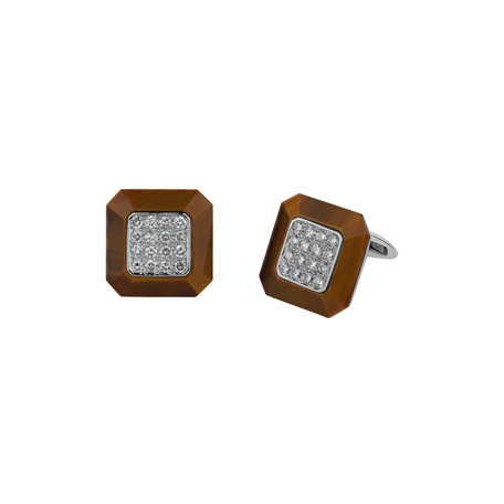 Diamond Cufflinks with Tiger Eye Quentin