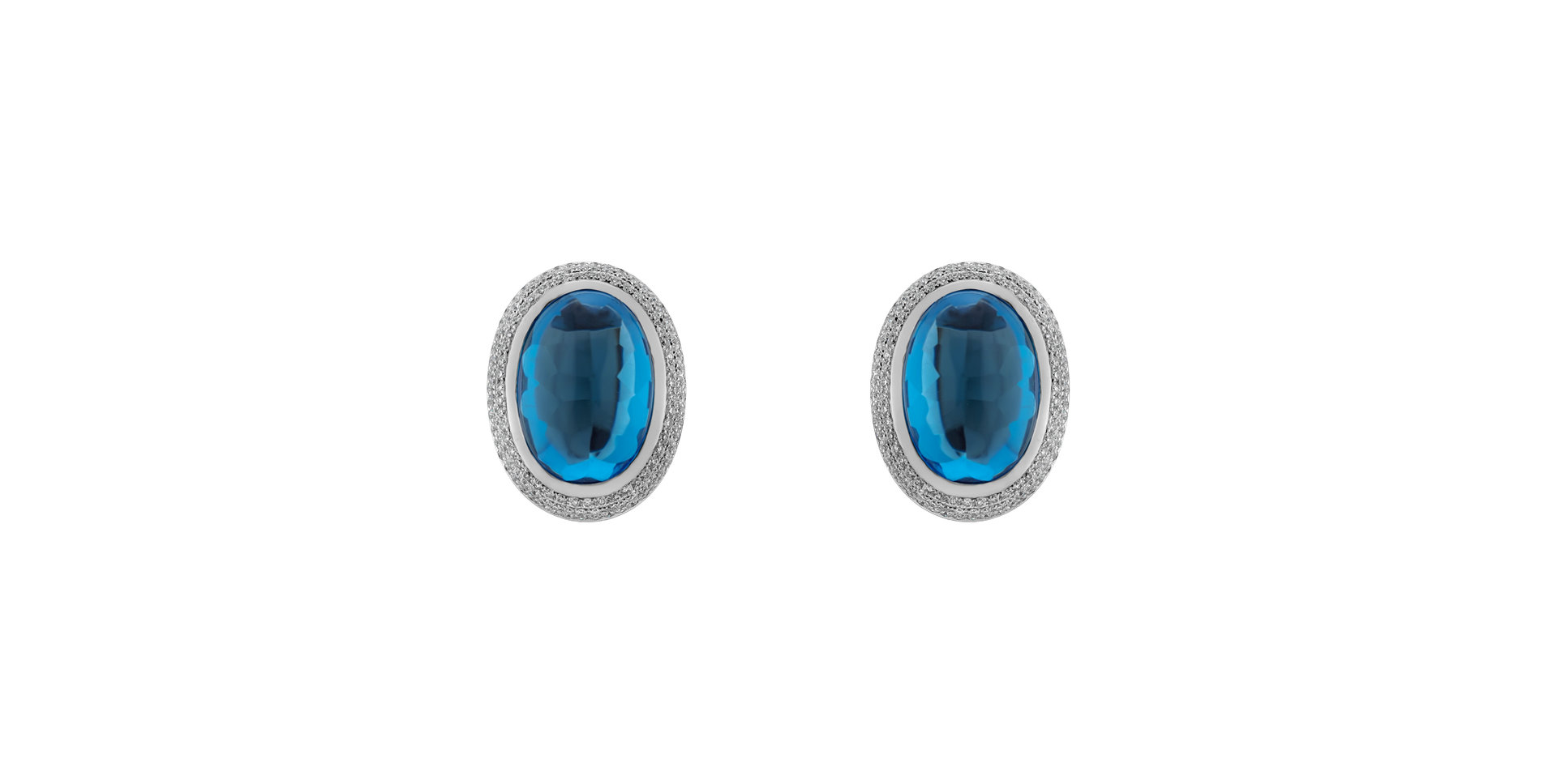Diamond earrings with Topaz Lullabic Melody