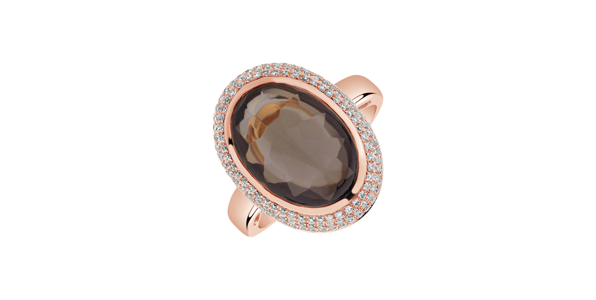 Diamond ring with Quartz Emory