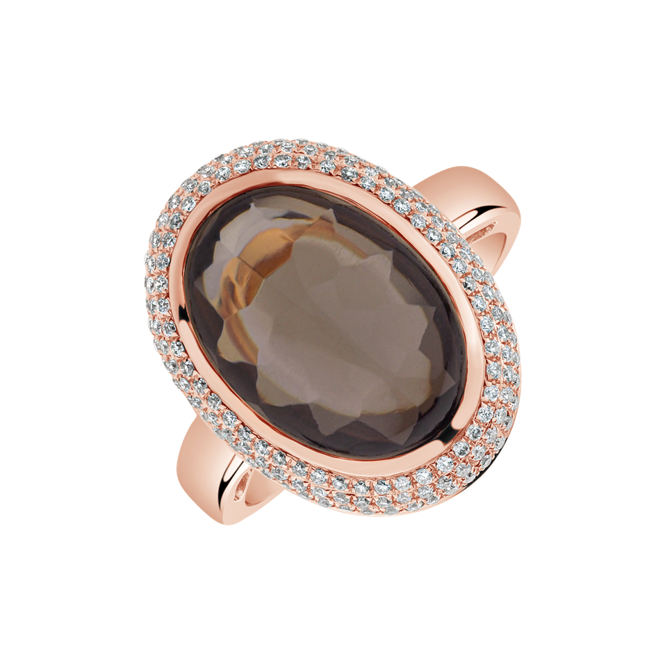 Diamond ring with Quartz Emory