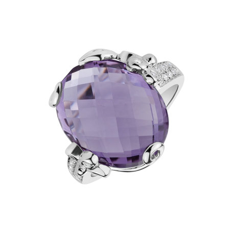 Diamond rings with Amethyst Zenobie