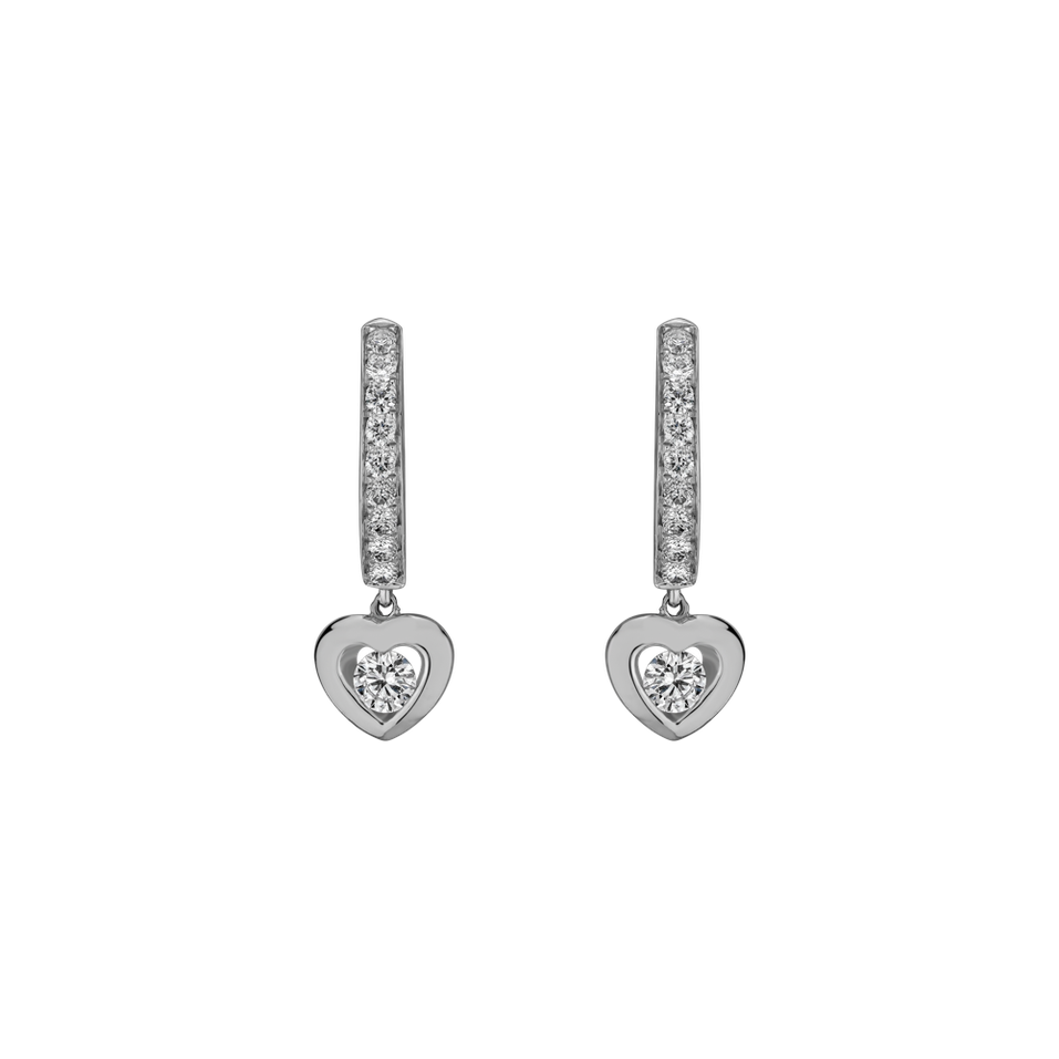 Diamond earrings Heart Treasure