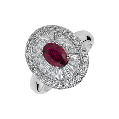 Diamond ring with Ruby Mondatta