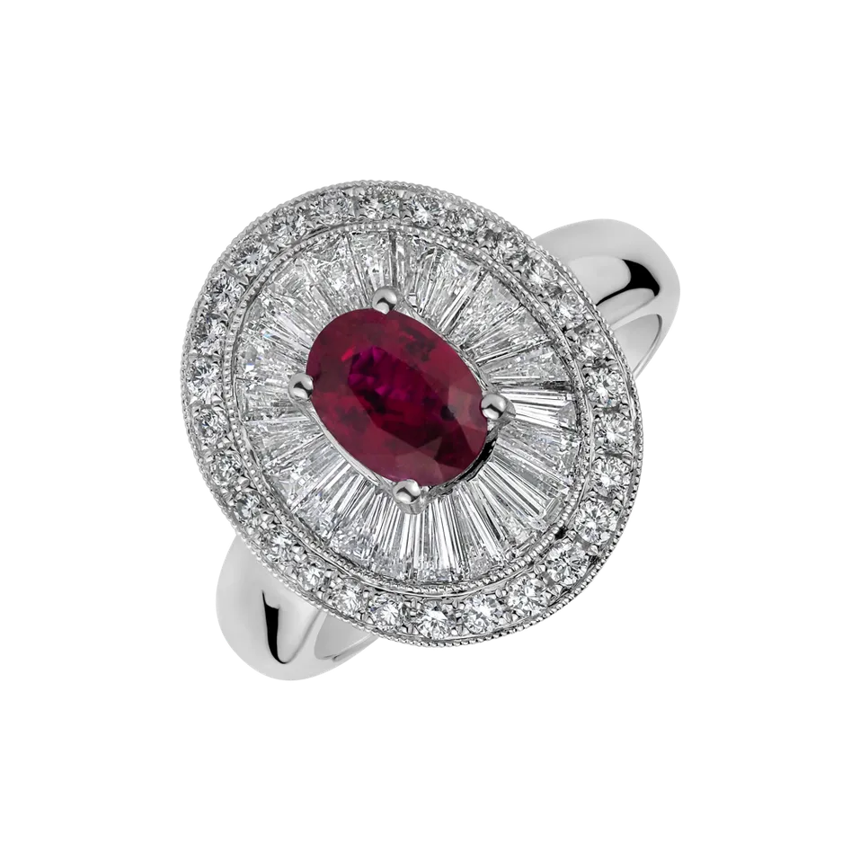 Diamond ring with Ruby Mondatta