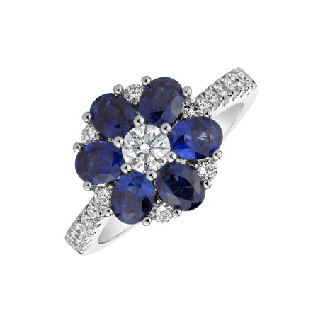 Diamond ring with Sapphire Daleyza