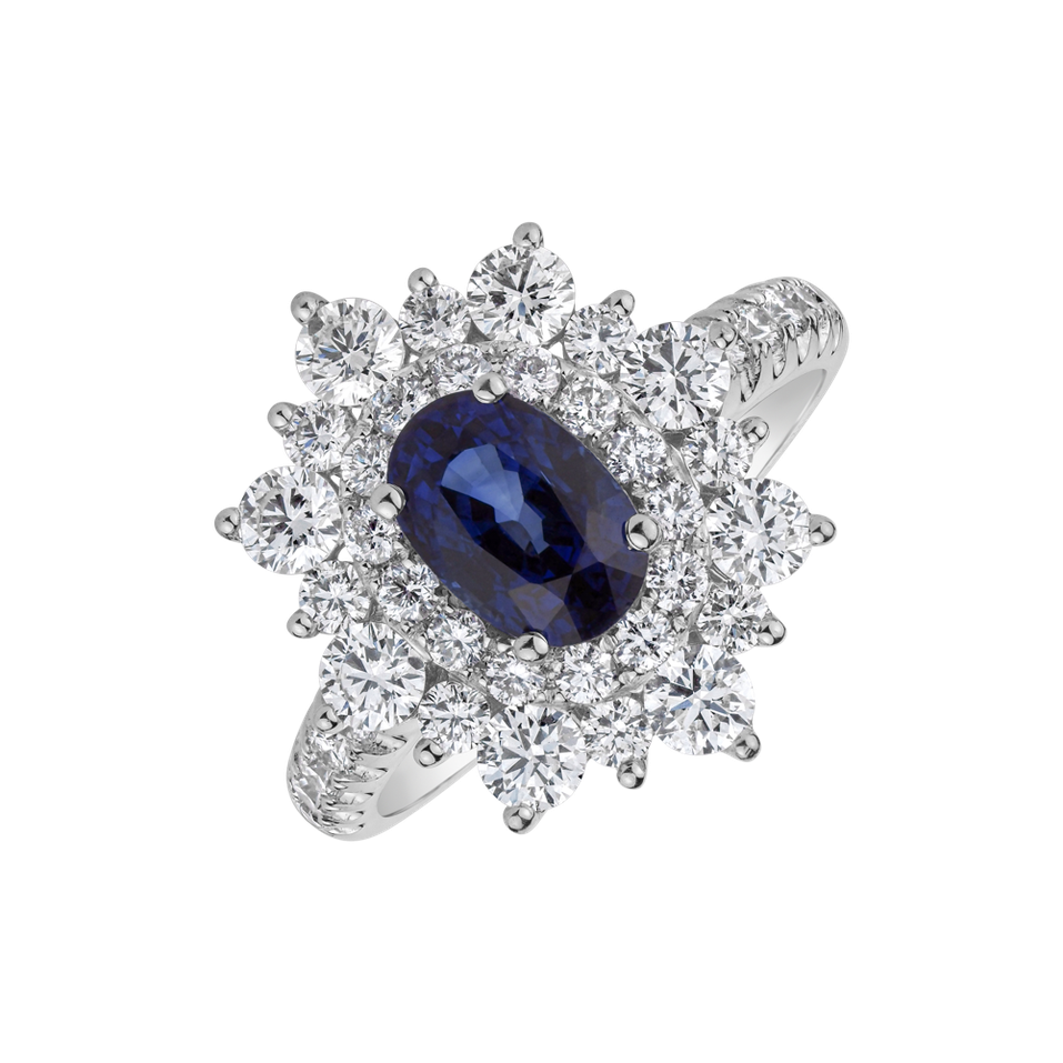 Diamond ring with Sapphire Dallis