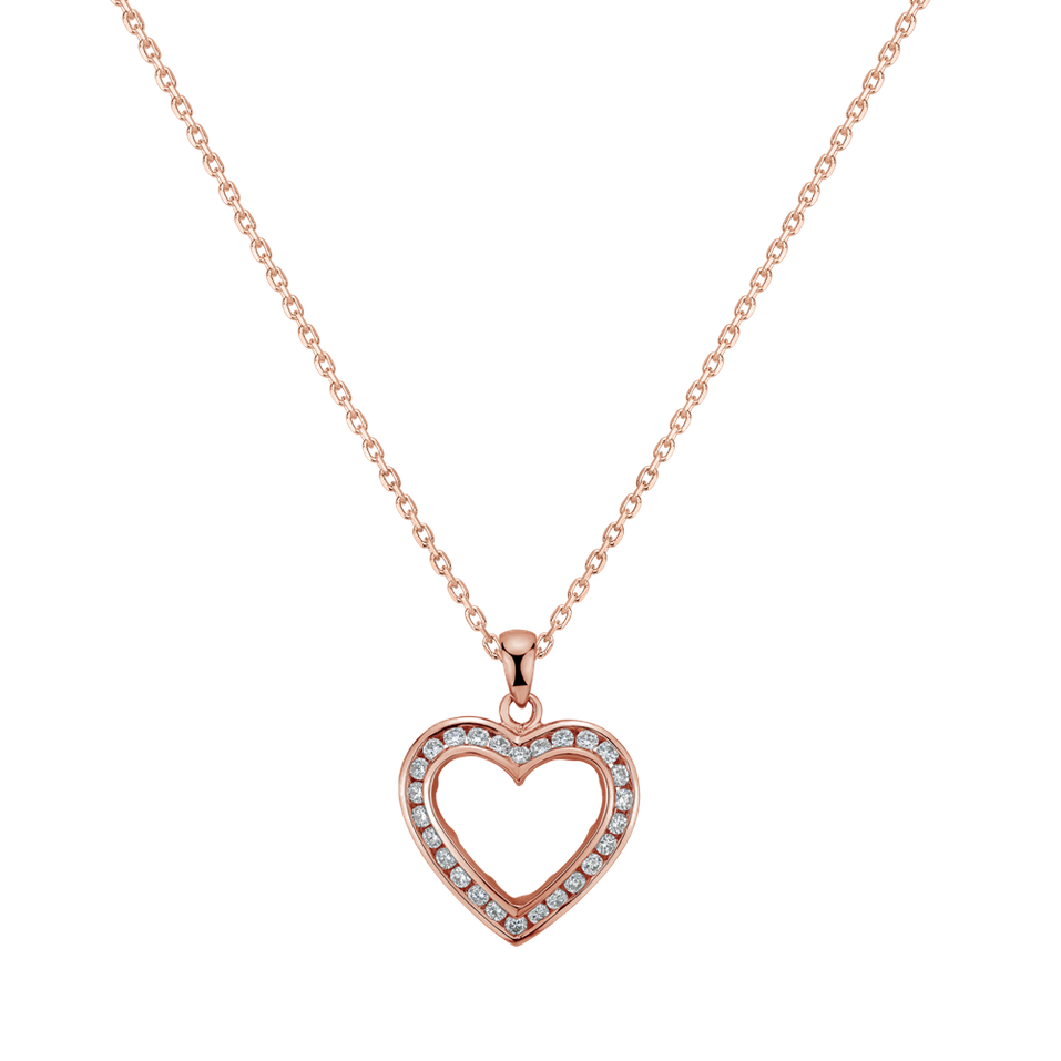 Diamond pendant Protective Heart