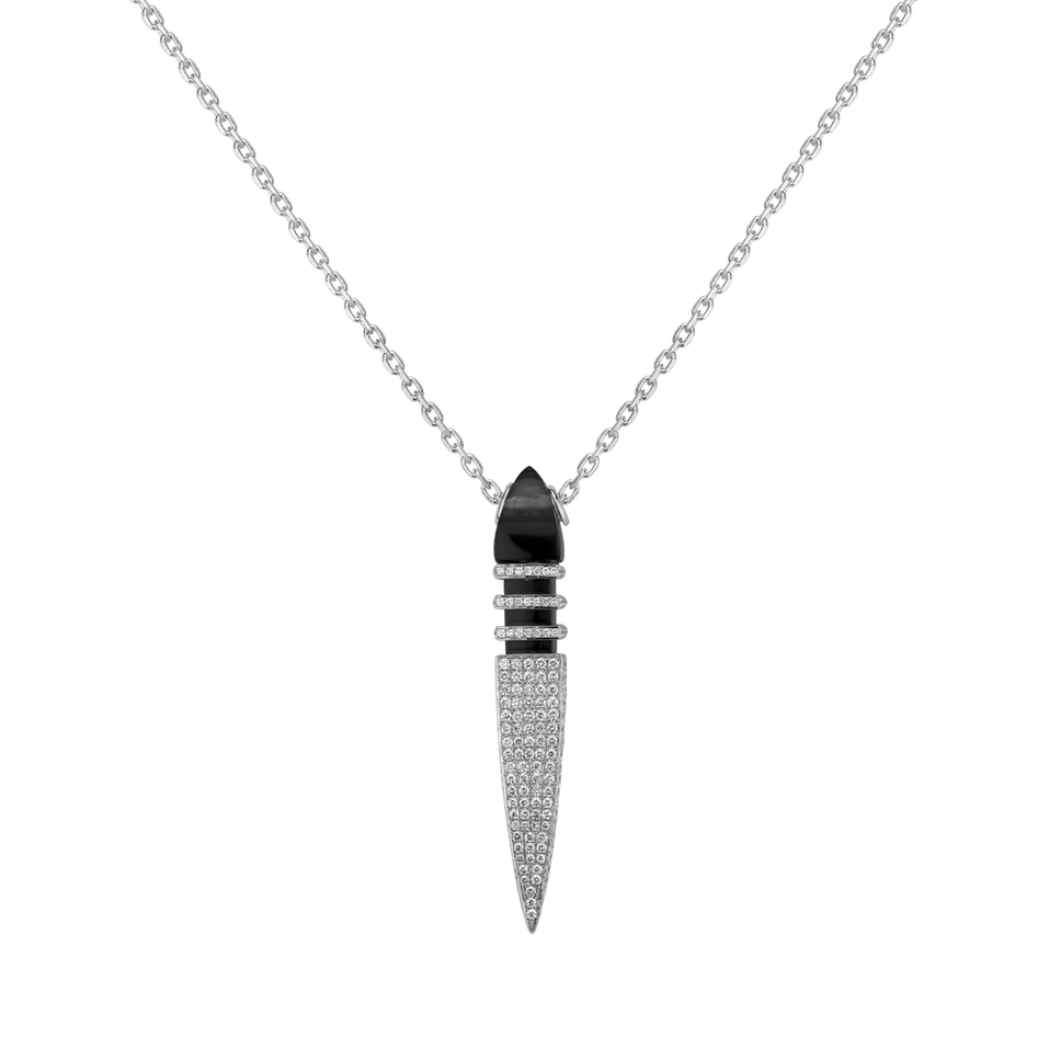 Diamond pendant with Quartz Aldo