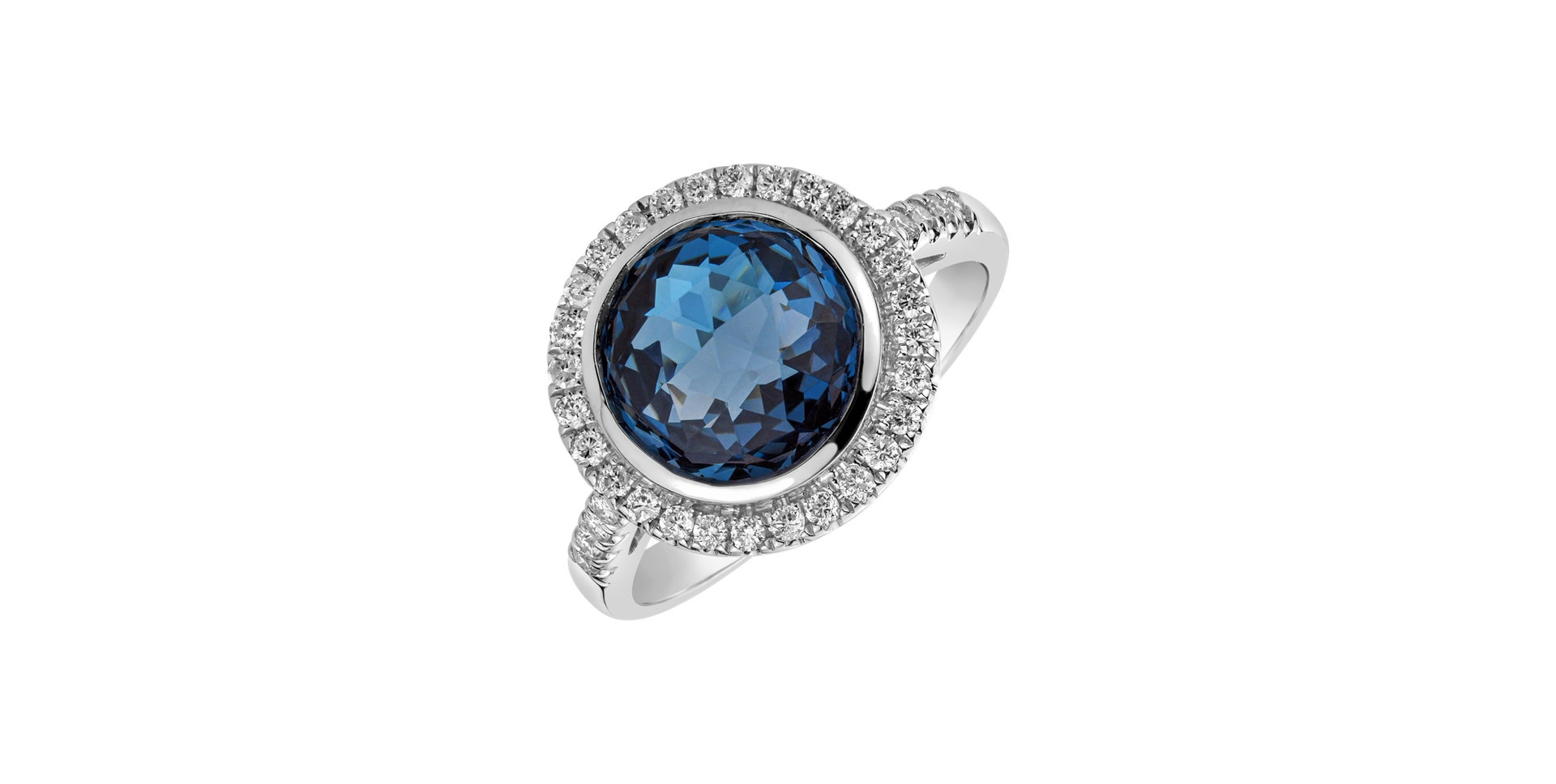 Diamond ring with Topaz Defender