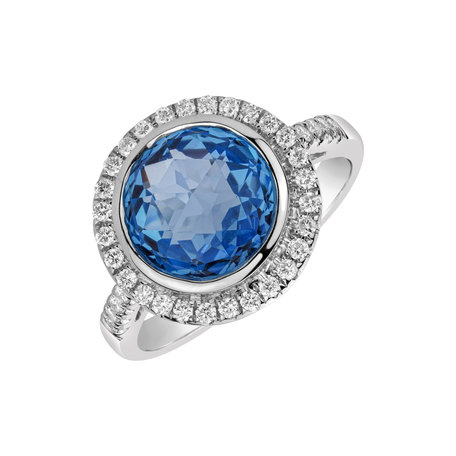 Diamond ring with Topaz Defender