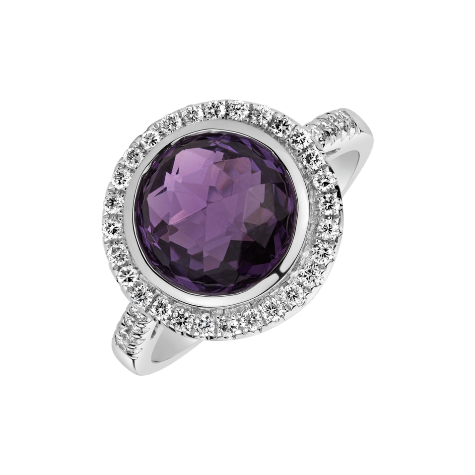 Diamond rings with Amethyst Defender