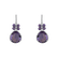 Diamond earrings with Amethyst Freida2