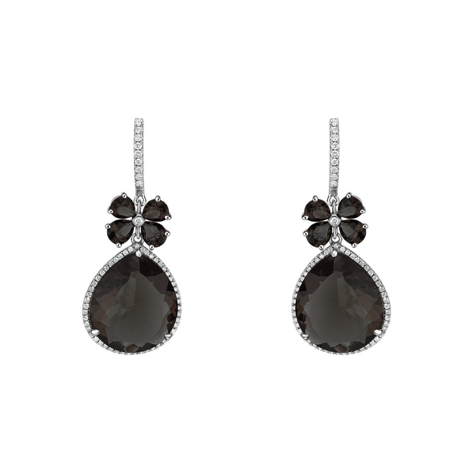 Diamond earrings with Quartz Freida