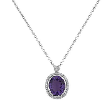 Diamond necklace with Amethyst Alban