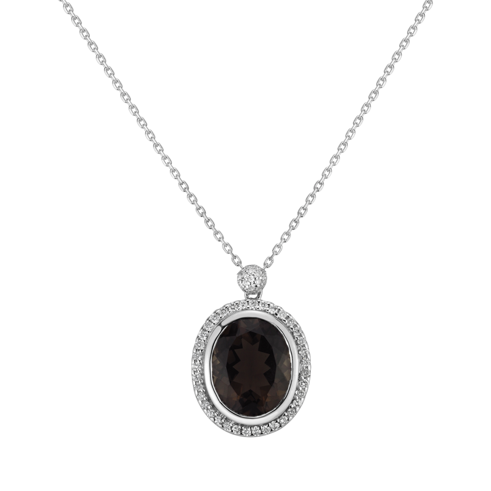 Diamond necklace with Quartz Alban