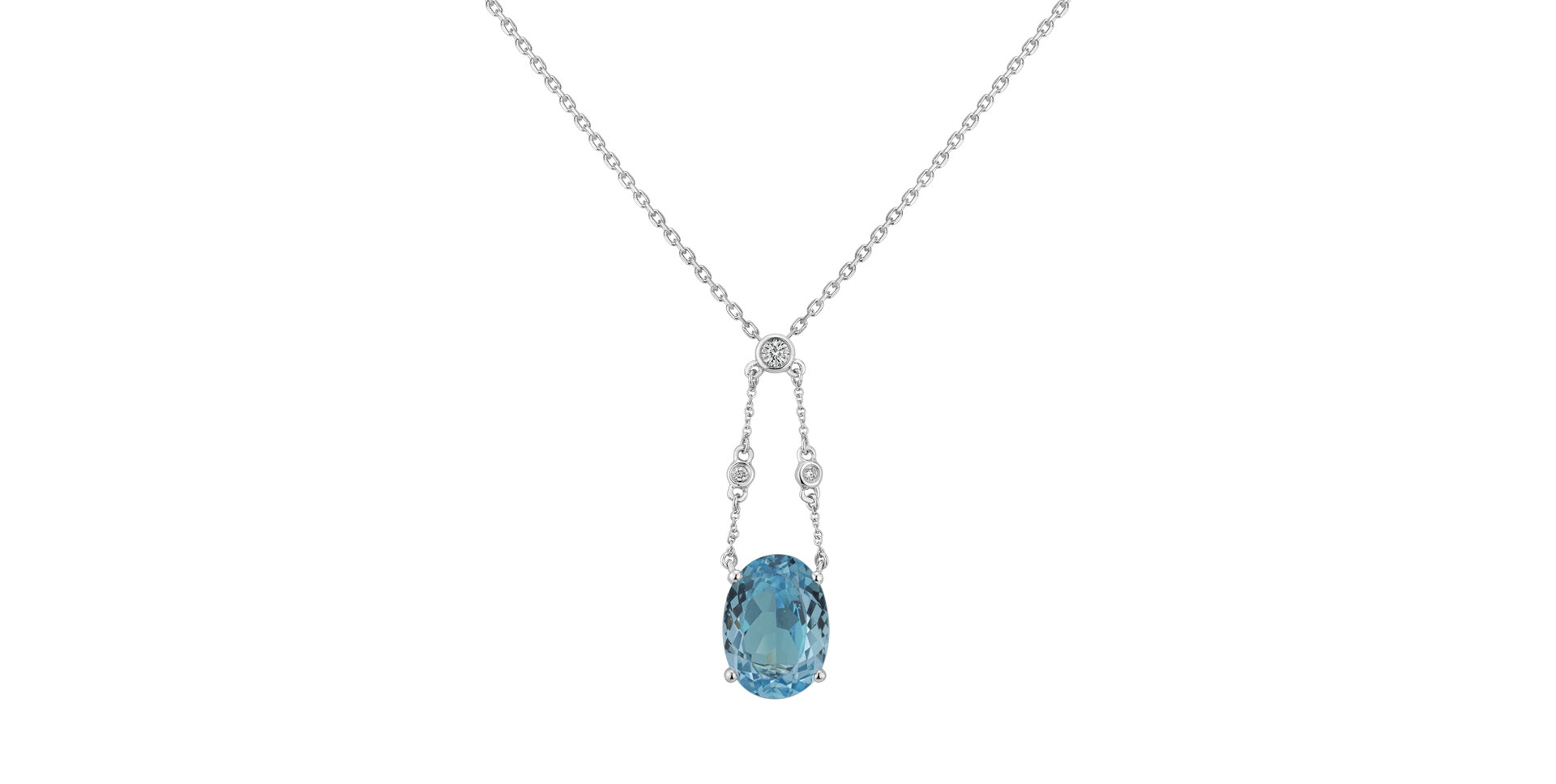 Diamond pendant with Topaz Koridon